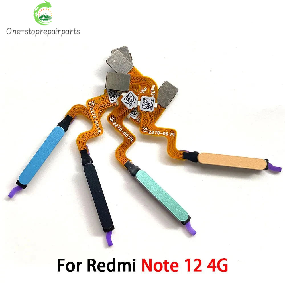 For Xiaomi Redmi Note 12 Pro Plus 4G 5G Home Button Fingerprint Sensor Flex With Power Key Button Flex Cable  Xiaomi  Xiao mi phone repair parts