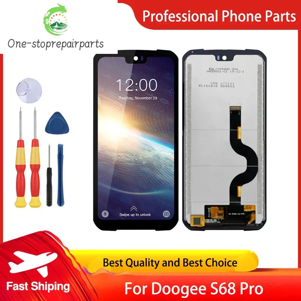 New Original Touch Screen LCD Display LCD Screen For DOOGEE S68 Pro Replacement Parts + Disassemble Tool Doogee phone repair parts