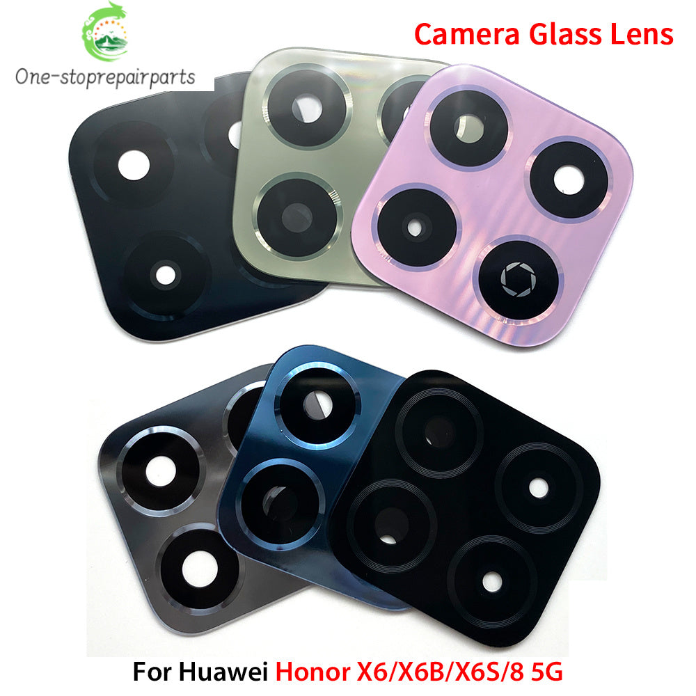 New Rear Back Camera Glass Lens For Huawei Honor X6 X6s X6B X8 5G With Adhesive Huawei phone repair parts