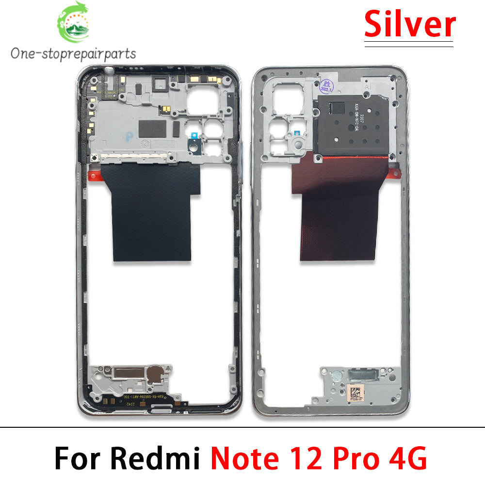 For Xiaomi Redmi Note 12 4G / Note 12 5G / Note 12 Pro 4G 5G / Note 12s Middle Frame Holder Housing Replacement Parts  Xiaomi  Xiao mi phone repair parts