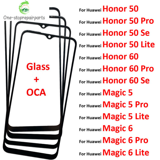 New Front Screen Outer Glass With OCA For Huawei Magic 5 6 Pro Lite / Honor 50 60 Pro SE Lite Huawei phone repair parts