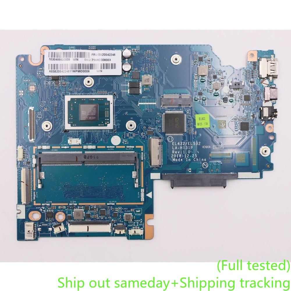 LA-H131P Motherboard For Lenovo ideapad S340-14API S340-15API 5B20S42246 5B20S42253 5B20S42444 5B20S42249 AMD R3 R5 R7 CPU 4GB-RAM
