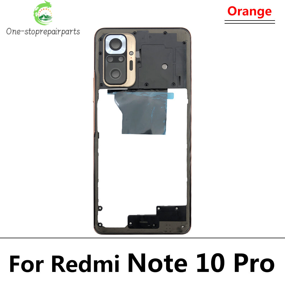 New Back Rear Camera Glass Lens With Circle Cover Frame For Redmi Note 10 Note10 Pro 10S With Adhensive Redmi phone repair parts