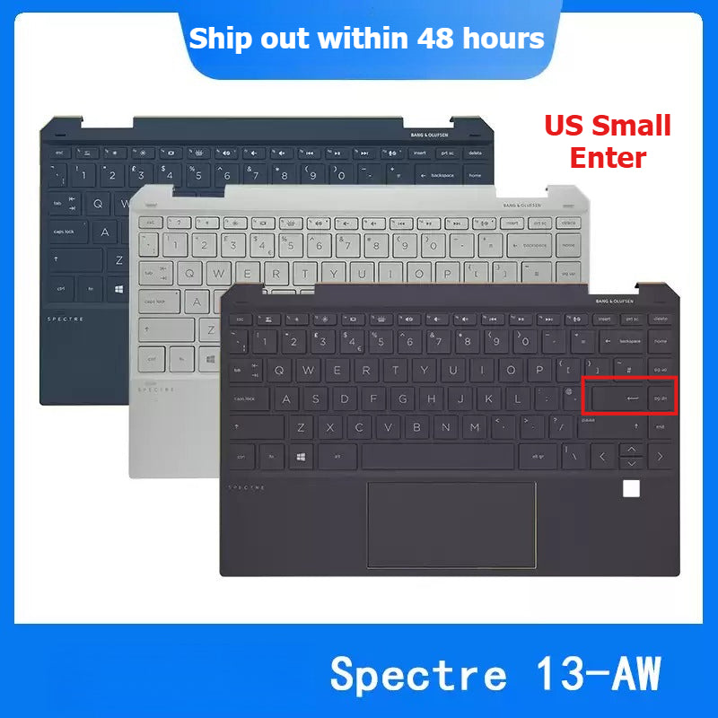 Upper Keyoard  for HP Spectre X360 13-AW TPN-Q225 UK/SP/RU/LA US