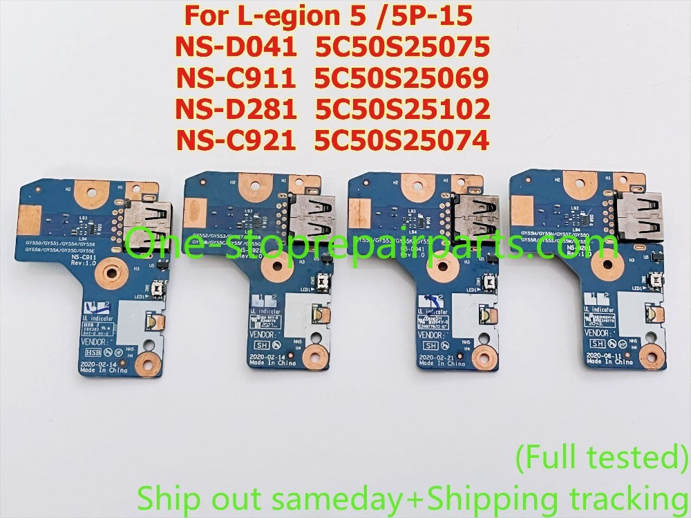 I/O Power USB board For Lenovo legion 5 5P Y/R7000P Y/R7000 2020H  NS-C911/C921/D041/D281 5C50S25075 5C50S25069 5C50S25102