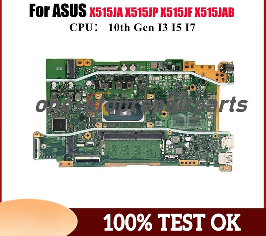 X415JA Laptop Motherboard For ASUS VivoBook X515JP X415J V4200J X515JAB V5200J X515JF A416J X515JA Mainboard With I3 I5 I7 CPU ASUS laptop repair parts