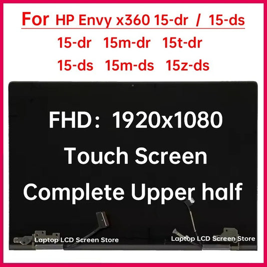 15.6 Inch Touch Screen For HP Envy x360 15-dr 15-ds 15m-dr 15t-dr 15m-ds 15z-ds Laptop LCD Display Complete Assembly Replacement HP laptop repair parts