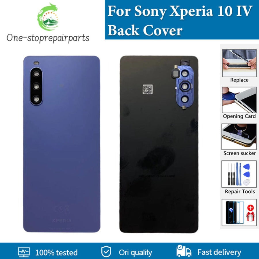 AAA+ Quality Back Cover For Sony Xperia 10 IV Back Battery Cover Housing Rear Door Case Replacement Parts With Camera Lens Sony phone repair parts