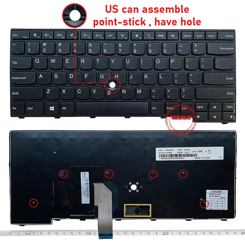 Laptop keyboard for Lenovo Thinkpad T440/S T440P E431 T431S E440 L440 L470 T460 T440P T450S T450 L470 L460 L450 T431S T440/S keyboard Lenovo laptop repair parts