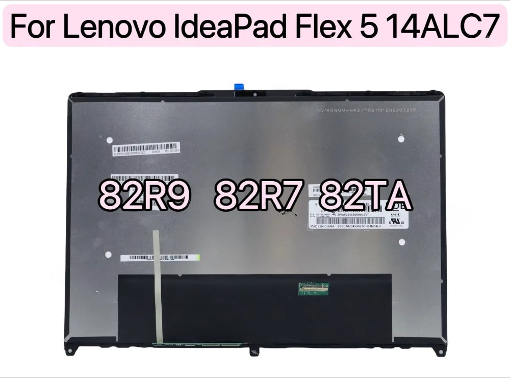 For Lenovo IdeaPad Flex 5 14ALC7 5-14IAU7 82R9 82R7 82TA LCD Touch Screen Display Assembly 5-14 5D10S39790 5D10S39787 5D10S39788 5D10S39785 5D10S39902 5D10S39903 Display Lenovo laptop repair parts