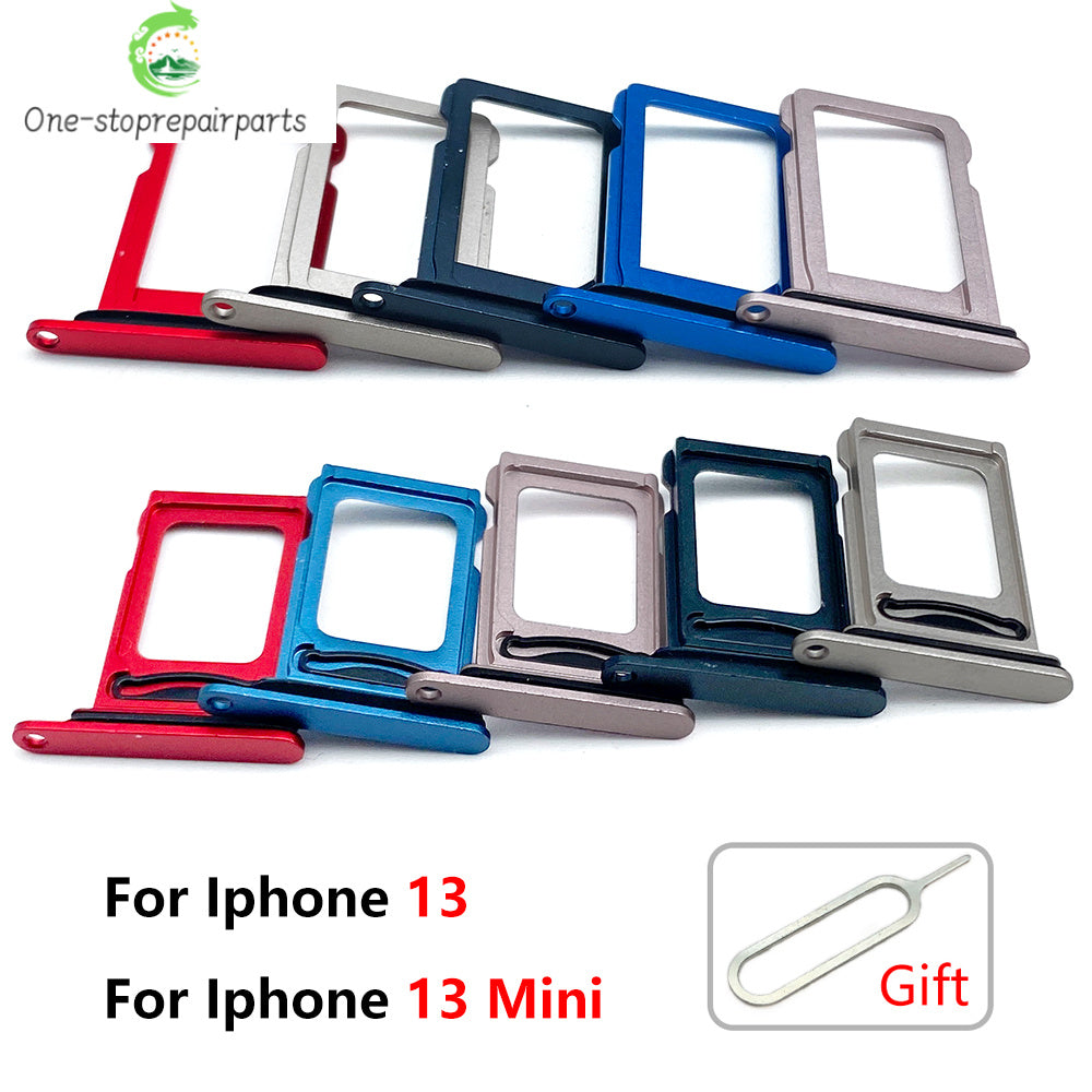10Pcs New For iPhone 13 Pro 13Pro Max Mini Dual SIM Card Tray Slot Holder Adapter Accessories iPhone phone repair parts