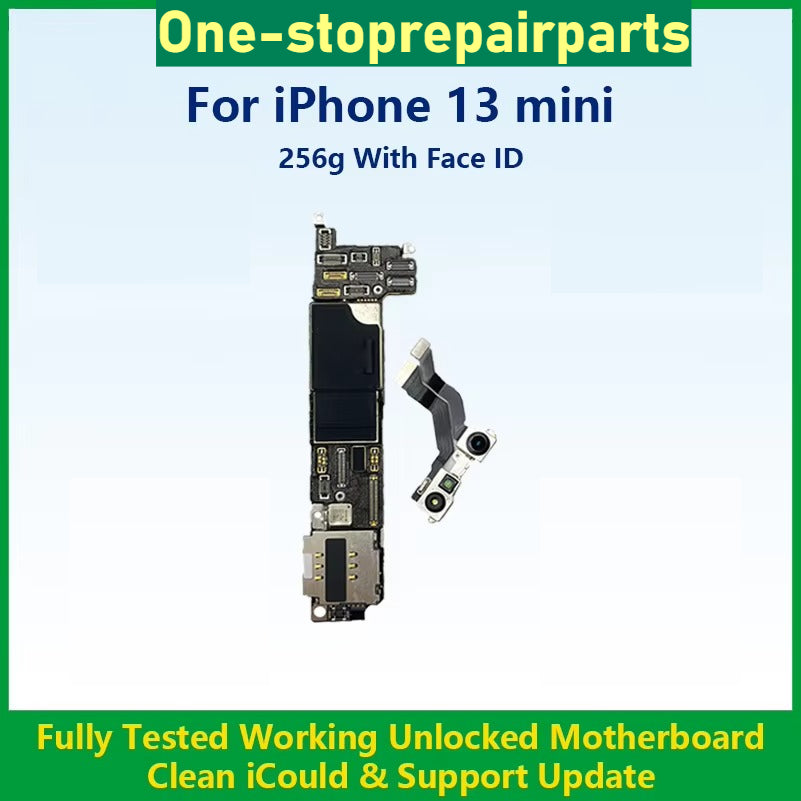 Fully Tested Authentic Motherboard For iPhone 13 Pro Max 128g/256g Unlocked Mainboard With Face ID Cleaned iCloud Fast Shipping iPhone phone repair parts