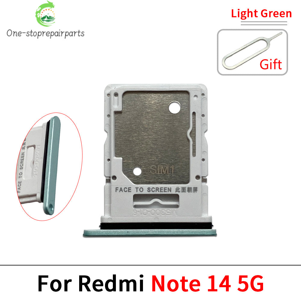 10Pcs, SIM Card Slot SD Card Tray Holder Adapter For Xiaomi Redmi Note 14 Pro Plus 4G 5G  Xiaomi  Xiao mi phone repair parts