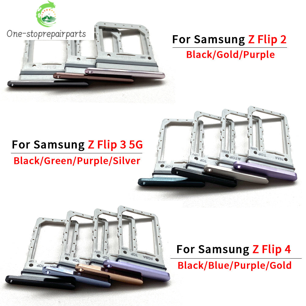 10Pcs/Lot, New For Samsung Z Flip 2 3 4 5 6 5G F711 F721 F731 F741 SIM Card Tray Slot Holder Adapter Accessories Samsung phone repair parts