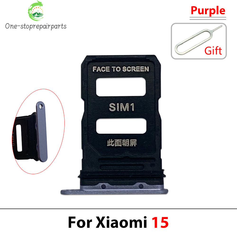 10Pcs/Lot, Micro Nano SIM Card Holder Tray Slot Holder Adapter Socket For Xiaomi Mi 14 14T 15 15T Pro Ultra  Xiaomi  Xiao mi phone repair parts