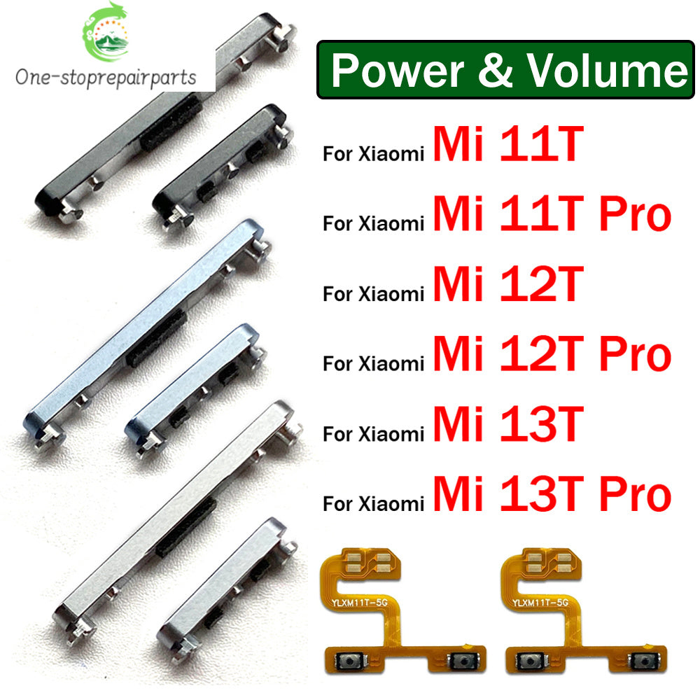 New Power Button Volume Side Button Key Flex Cable For Xiaomi Mi 11T 12T 13T Pro Replacement Parts  Xiaomi  Xiao mi phone repair parts