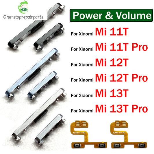 New Power Button Volume Side Button Key Flex Cable For Xiaomi Mi 11T 12T 13T Pro Replacement Parts  Xiaomi  Xiao mi phone repair parts
