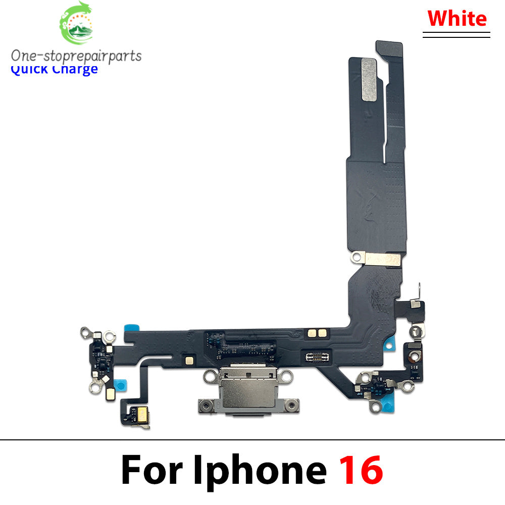 New For iPhone 16 Pro Max Plus USB Micro Charger Charging Port Dock Connector Microphone Board Flex Cable iPhone phone repair parts