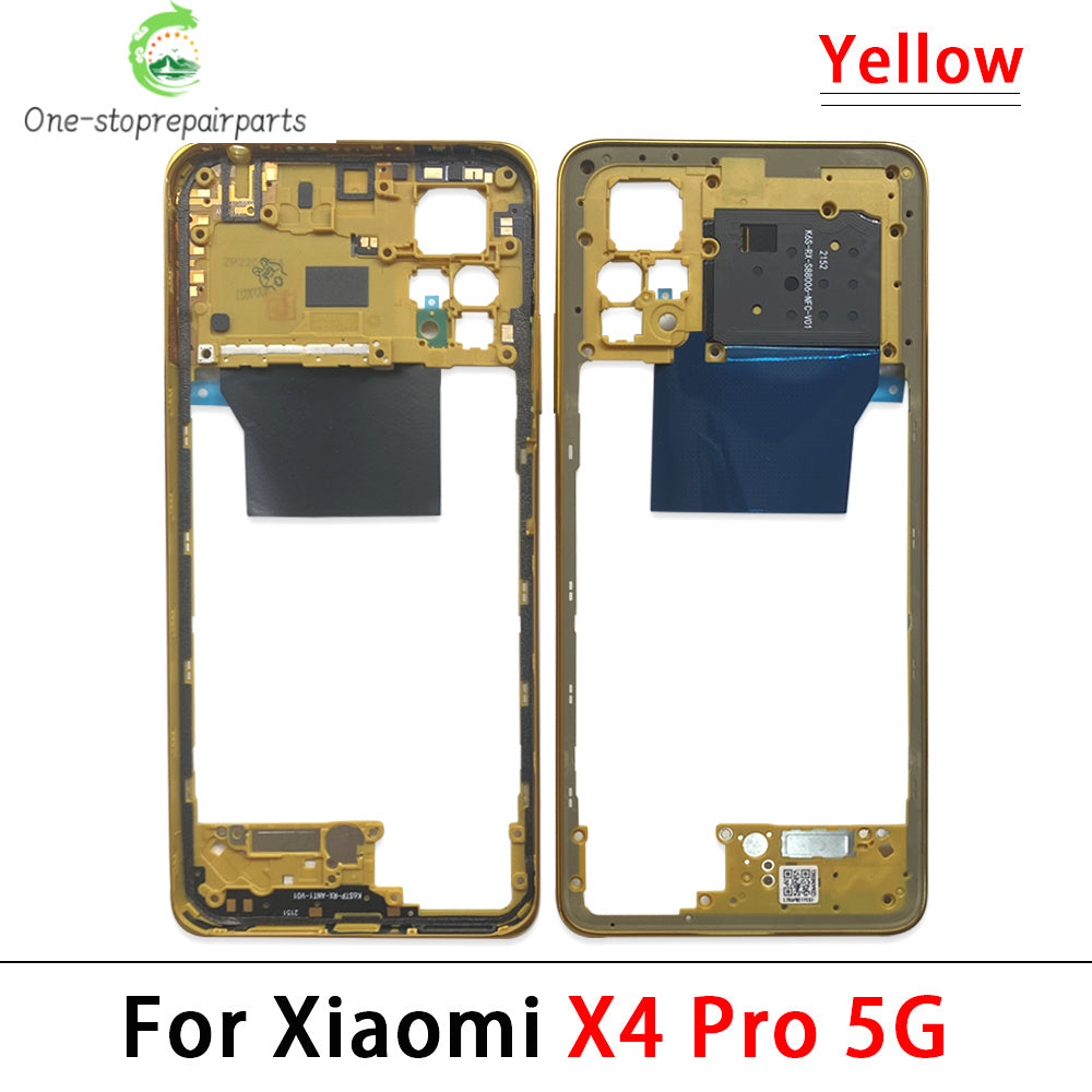 10Pcs, Middle Frame Housing For Xiaomi Poco X3 X4 GT X4 X5 M5s M4 Pro 4G 5G Middle Frame Holder Cover Frame Volume Key Parts  Xiaomi  Xiao mi phone repair parts