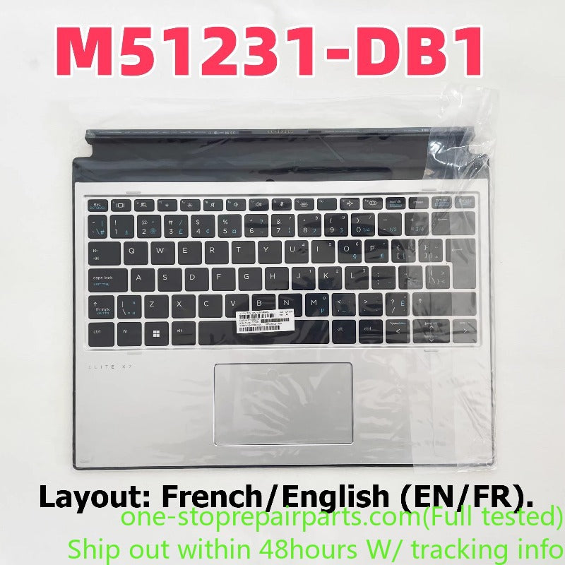 Detachable Keyboard for HP ELITE X2 G8 G4 M51231-001/DH1/AD1/DB1/161/071 Premium Detachable folio keyboard tablet touchpad