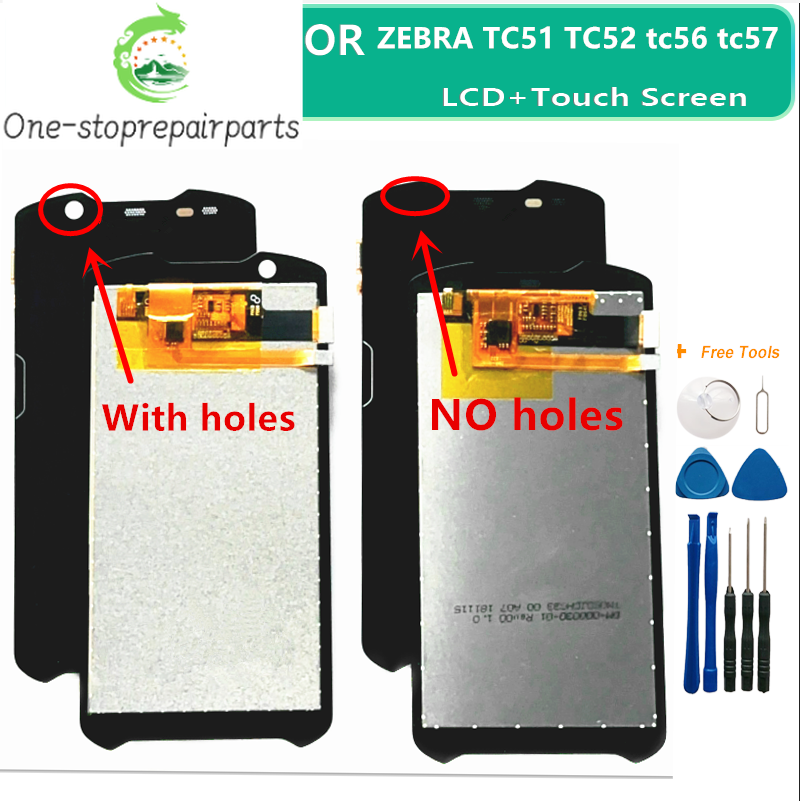 New LCD For ZEBRA TC51 TC52 LCD Screen For ZEBRA TC57 TC56 Front Touch Screen LCD Display ZEBRA TC510K, TC56CJ, TC56DJ LCD Parts Other Brand Tablet repair parts