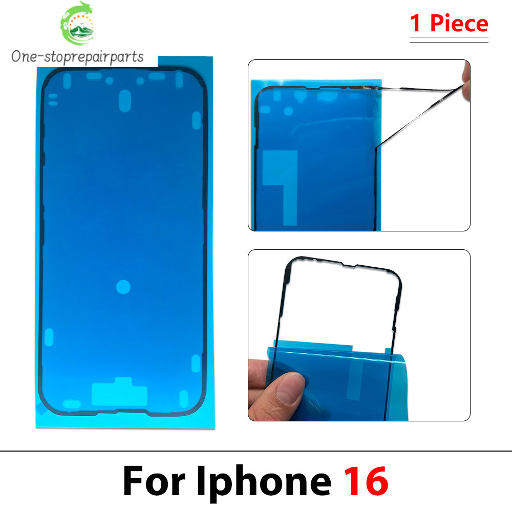 10Pcs Waterproof Sticker For iPhone 11 12 13 14 15 16 17 Pro Max Plus Adhesive LCD Screen Frame Seal Tape Repair Parts iPhone phone repair parts