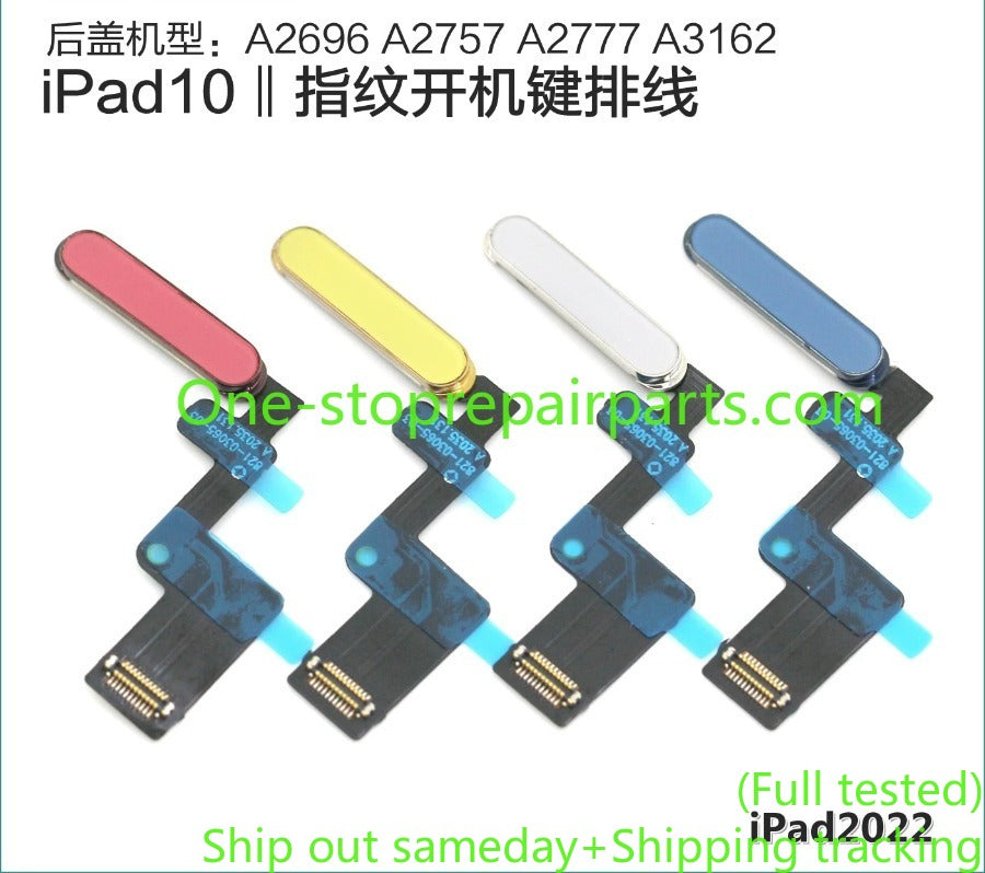 iPad 10 fingerprint cable A2696 power button A2757 A2777 fingerprint key A3162 power switch bank