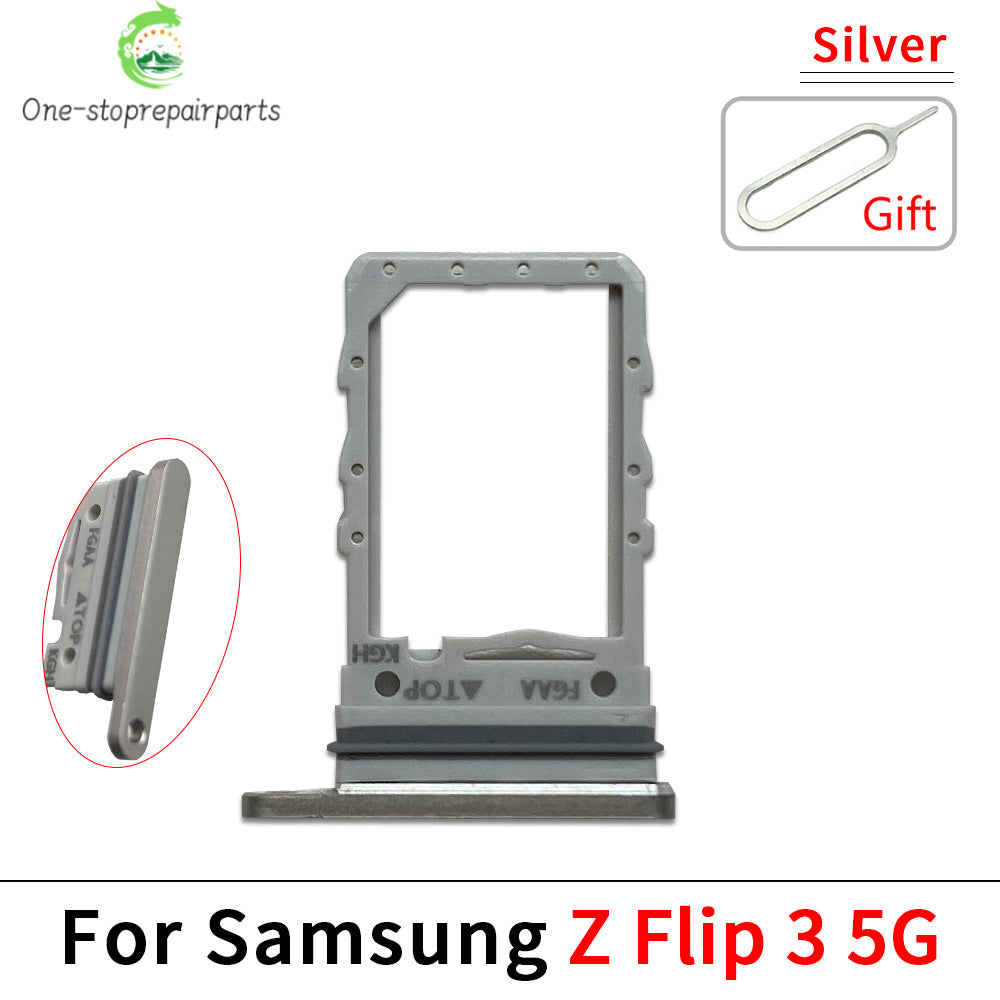 10Pcs/Lot, New For Samsung Z Flip 2 3 4 5 6 5G F711 F721 F731 F741 SIM Card Tray Slot Holder Adapter Accessories Samsung phone repair parts