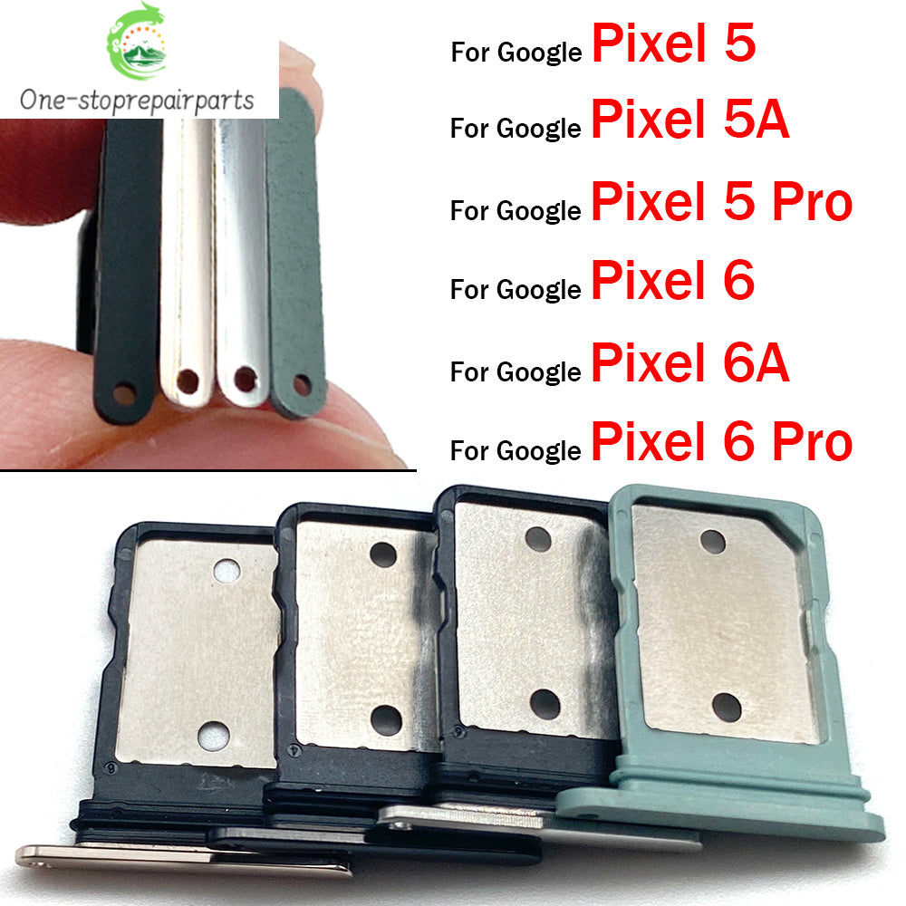 SIM Card Slot SD Card Tray Holder Adapter For Google Pixel 5 5A 6 6A Pro Repair Parts Google Pixel phone repair parts
