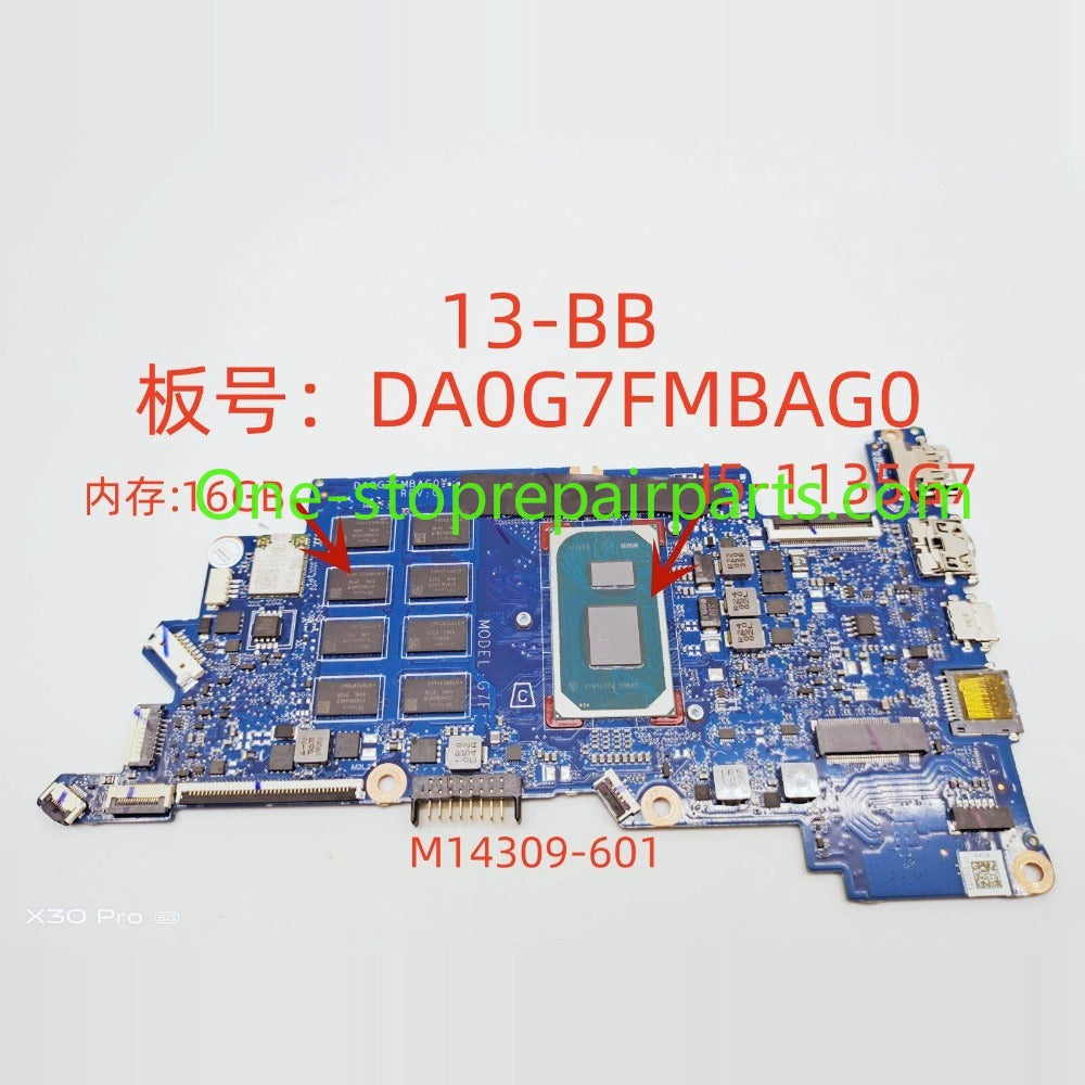 Motherboard for For HP Pavilion TPN-Q243 13-BB M14309-001 DA0G7FMBAG0 SRK05 UMA i5-1135G7 16GB main system board