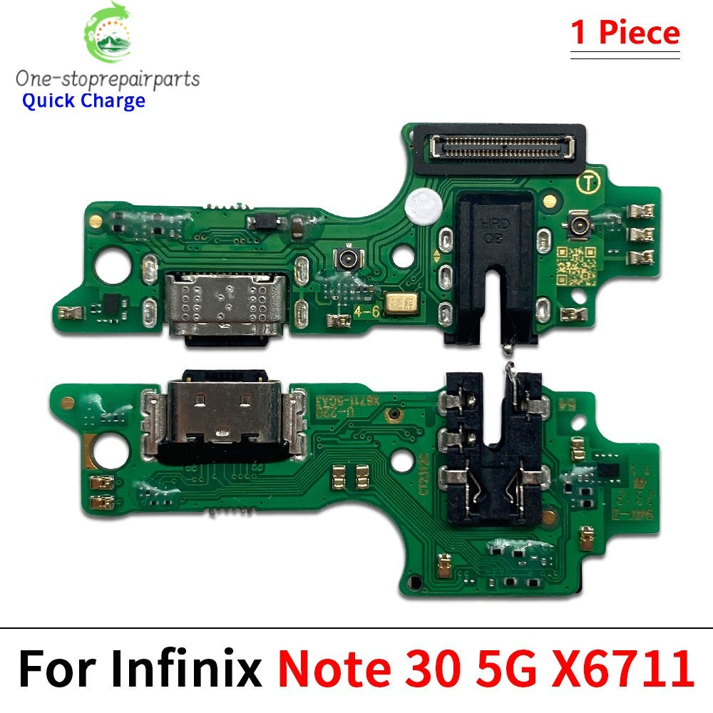 USB Charger Dock Connector Charging Port Microphone Flex Cable For infinix Note 30 30i 40 40X 50 50X Pro Plus VIP 4G 5G  infinix phone repair parts