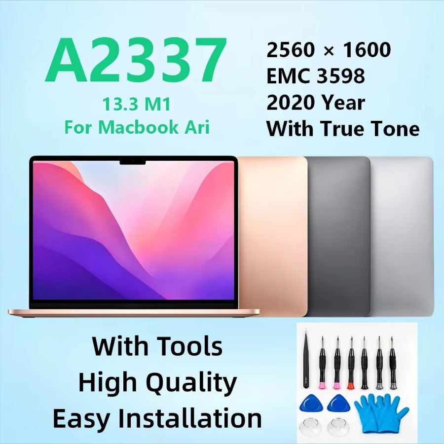 Brand New LCD Display Monitor Assembly For Macbook Air 13.3inch A2337 M1 Full LCD Display Screen 2020 Year Grey/Silver/Gold Macbook laptop repair parts