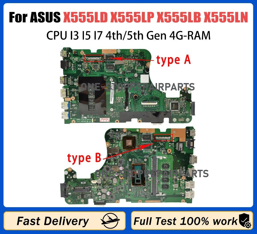 X555L A555L K555F F555L Mainboard For ASUS X555LD X555LP X555LN X555LB X555LI X555LF X555LJ X555LDB Laptop Motherboard i3 i5 i7 ASUS laptop repair parts