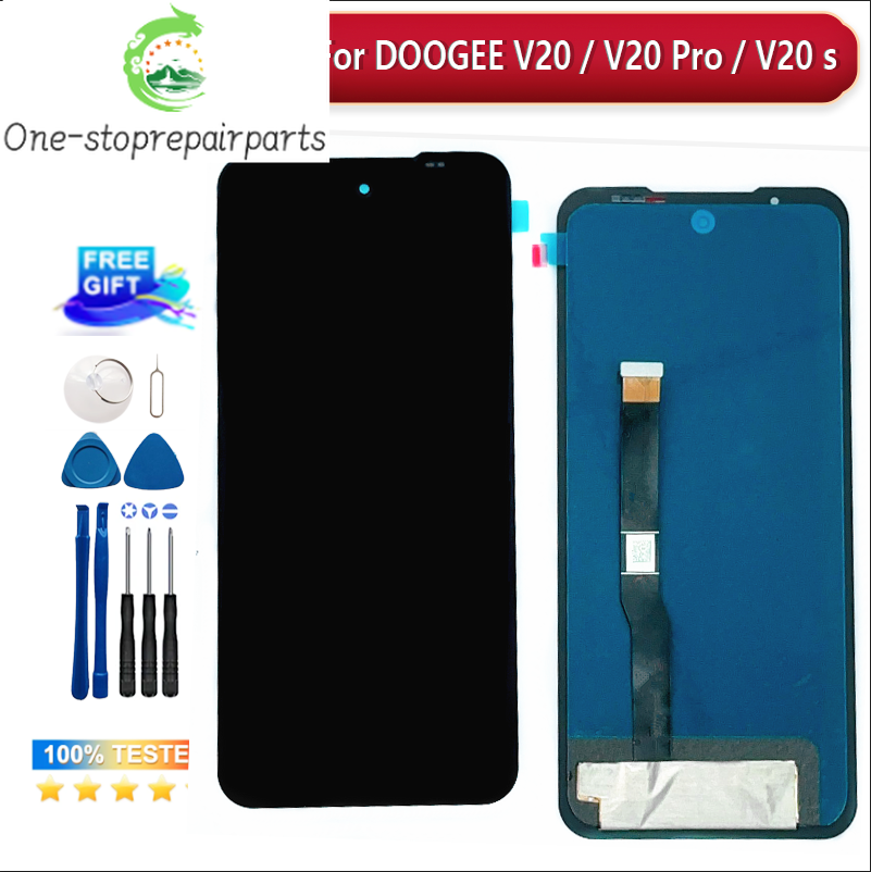 New Original LCD Display for DOOGEE V20 Pro V20 S with Touch Screen + LCD Digitizer Assembly Replacement Repair + Tool Doogee phone repair parts