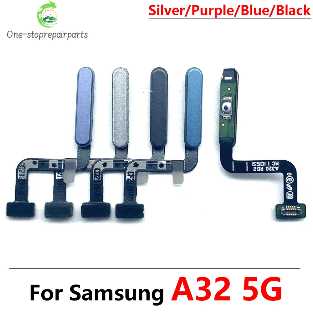 10Pcs, New For Samsung A22 A32 4G 5G Fingerprint Sensor Home Return Key Menu Button Flex Ribbon Cable Samsung phone repair parts