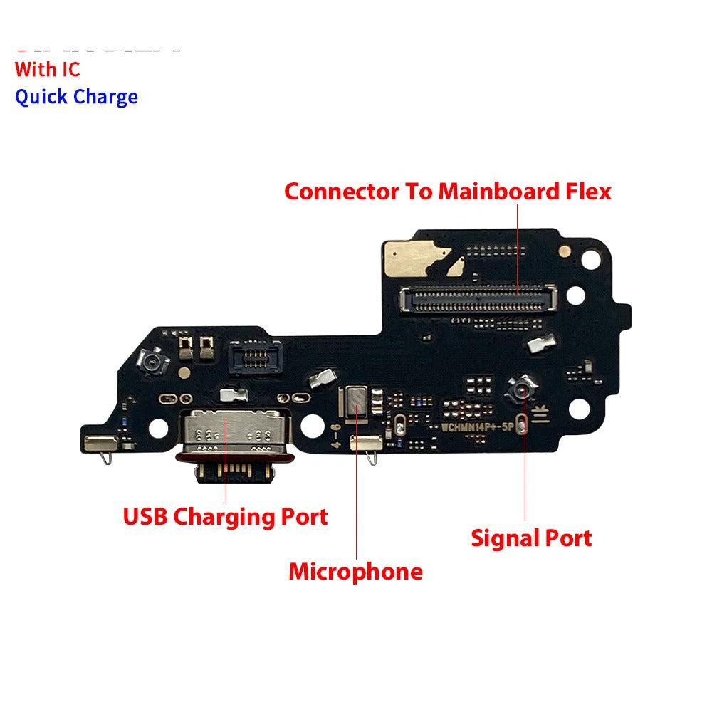10Pcs Dock Connector Micro USB Charger Charging Port Main Flex Cable Microphone Board For XIaomi Redmi Note 14 Pro Plus 4G 5G  Xiaomi  Xiao mi phone repair parts