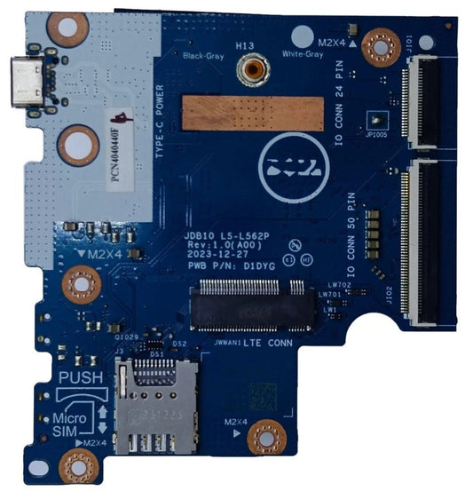USB I/O Daughterboard 0HDF6K for Dell Chromebook 3120 Right WWAN/USB IO Board LS-L562P YYNTM 7TV57 0YYNTM