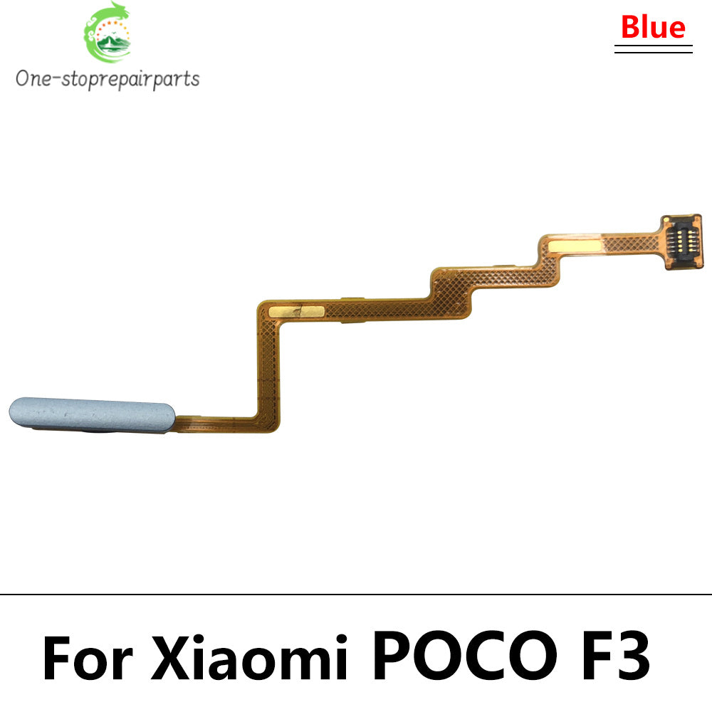 New For Xiaomi Poco F3 Fingerprint Sensor Home Return Key Menu Button Flex Cable Black White Blue Xiaomi  Xiao mi phone repair parts