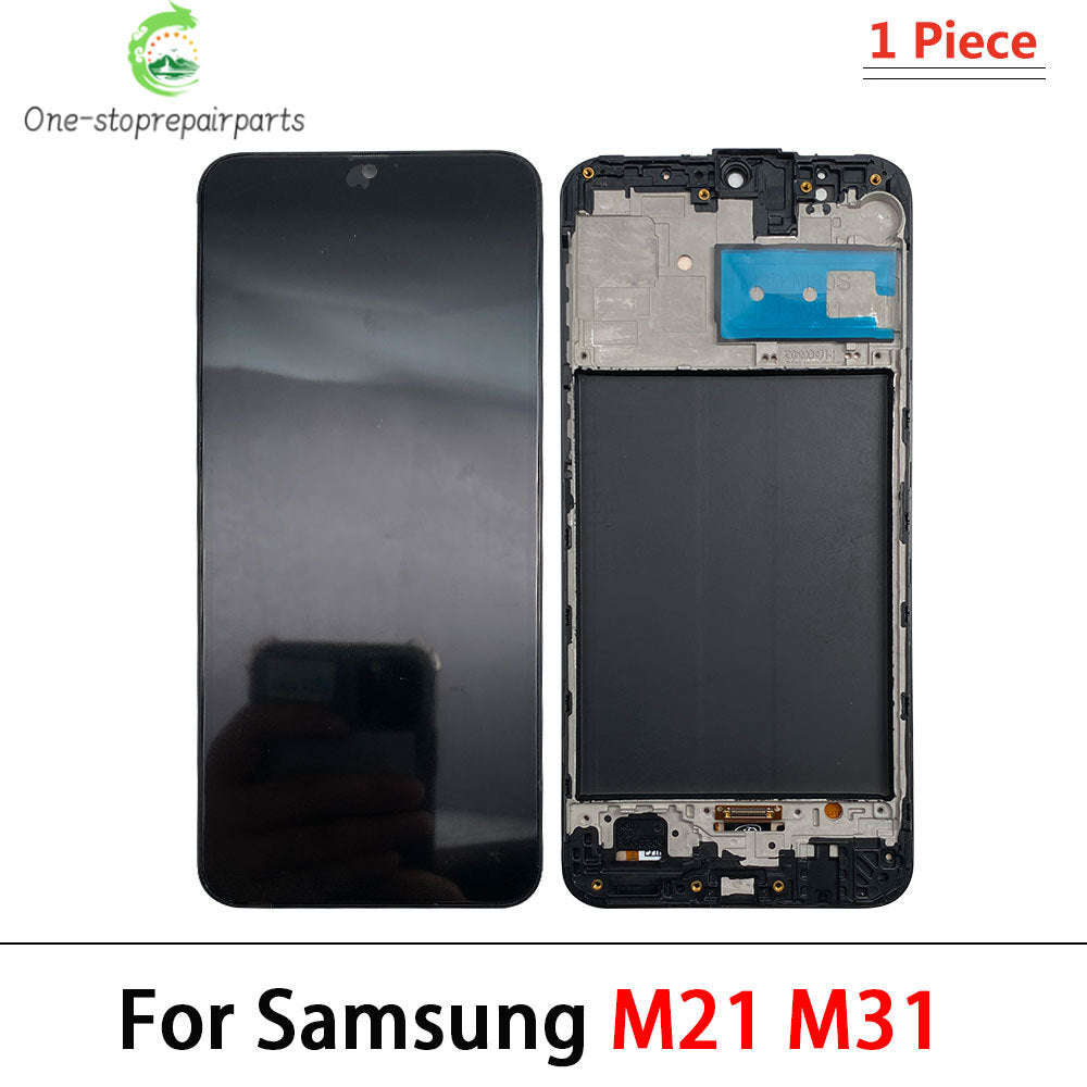 100% Tested Display Screen for For Samsung M21 M215 M215F M31 M315 M315F Lcd Display Touch Screen Digitizer With Frame Samsung phone repair parts