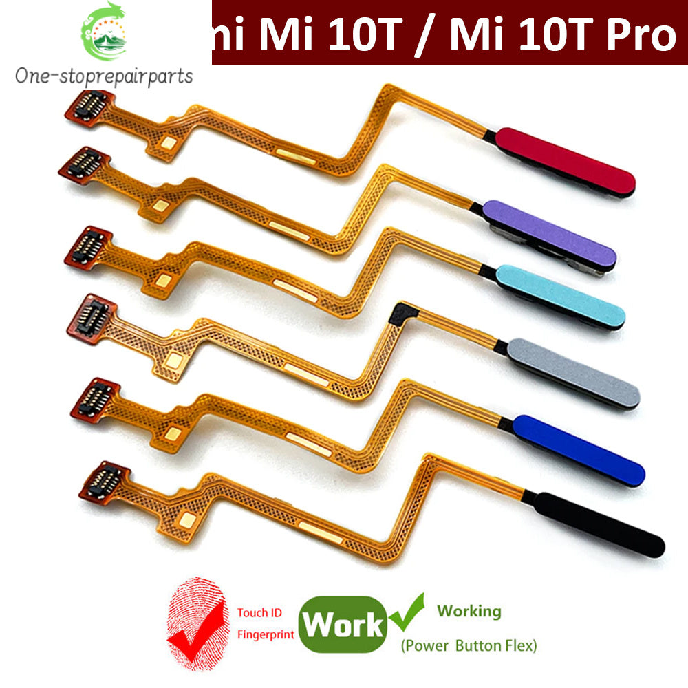 New For Xiaomi Mi 10T Mi10T Pro M2007J3SY Home Button FingerPrint Touch ID Sensor Flex Cable Ribbon Replacement Parts  Xiaomi  Xiao mi phone repair parts