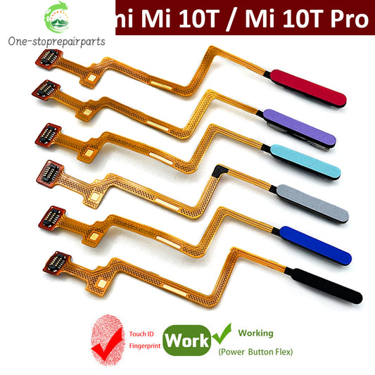 New For Xiaomi Mi 10T Mi10T Pro M2007J3SY Home Button FingerPrint Touch ID Sensor Flex Cable Ribbon Replacement Parts  Xiaomi  Xiao mi phone repair parts