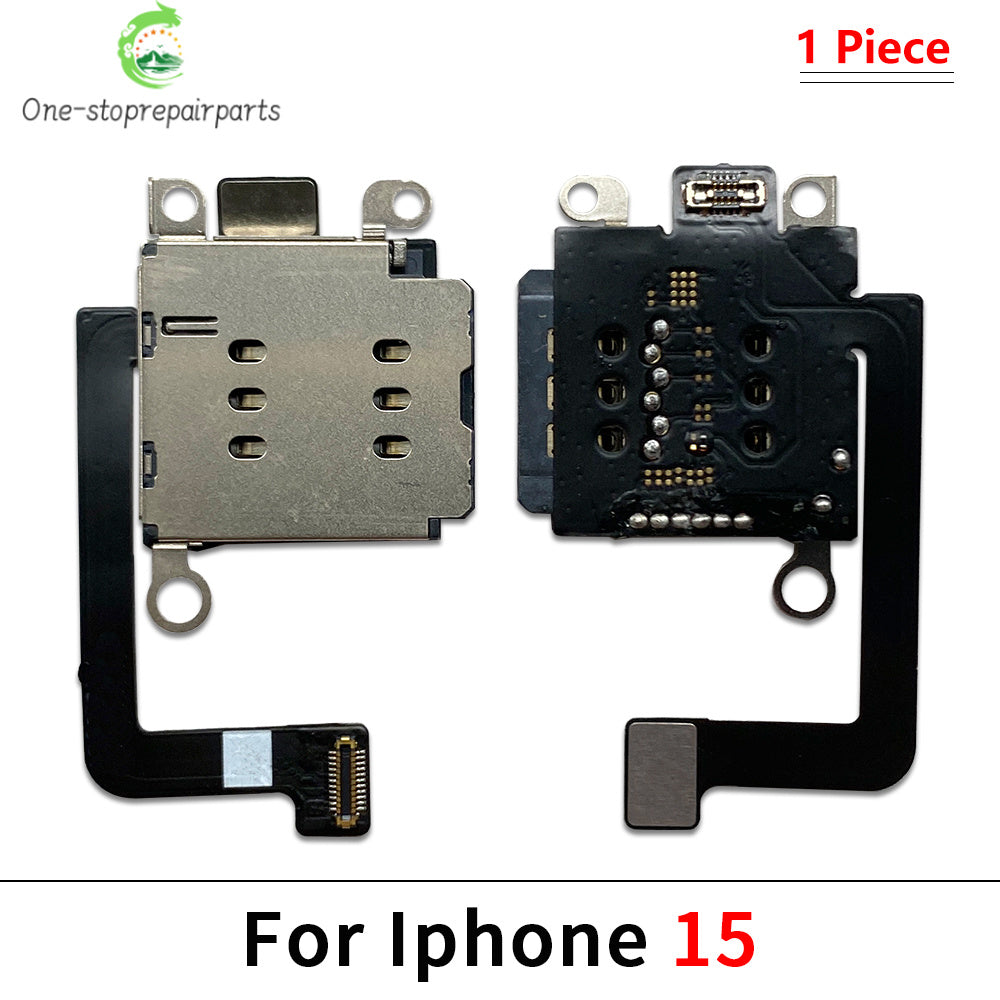 SIM Card Tray Socket Slot Adapter Connector Reader Flex Cable Dual SIM Card For iPhone 11 12 13 14 15 Pro Max Plus Mini iPhone phone repair parts