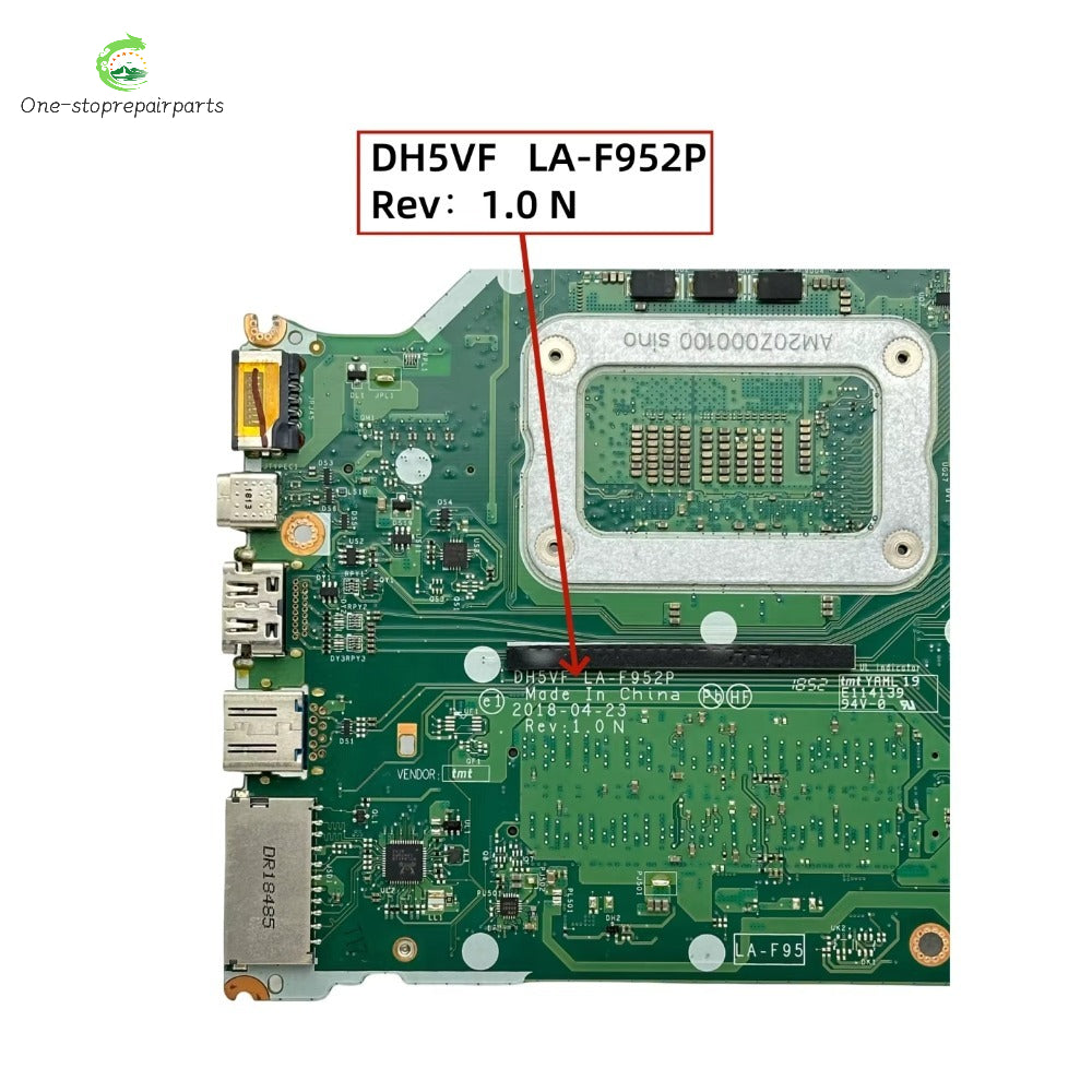 For Acer AN515-52A N515-53 Laptop Motherboard With i5-8300H i7-8750H CPU GTX1050 4G-GPU DH5VF LA-F952P NB.Q3M11.002 NB.Q3M11.003 Acer laptop repair parts