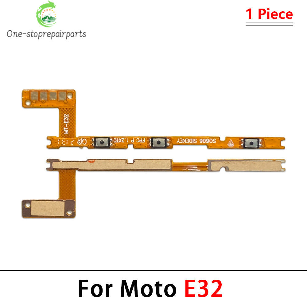 Power On Off Button Volume Side Key Flex Cable For Motorola Moto E13 E22 E32 E5 E6 E6s E7 Plus Power Play Go E20 E30 E40 Motorola phone repair parts