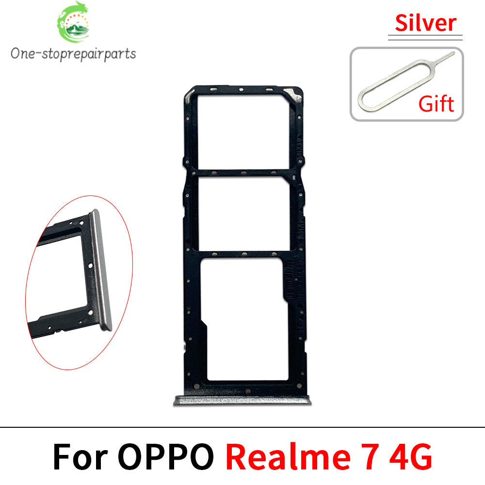 10Pcs, SIM Card Tray Slot Holder Adapter Accessories For OPPO Realme 7 8 9 Pro 4G 5G Realme phone repair parts