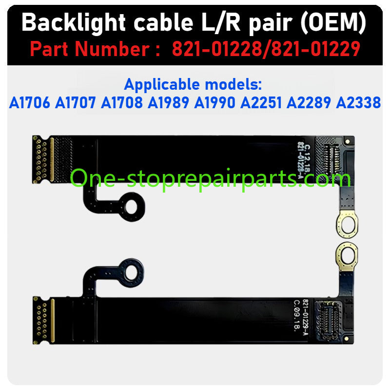 MacBook lcd display backlight flex cable For A1706 1707 A1708 1990 1989 2251 2141 2159 2337 A2338 A2485 A2780 A2991 A2442 A2779 A2918 A2992 821-00602 821-01270 821-01317 821-01228 821-02251 821-03777 821-03044 camera ribbon cable Macbook repair parts