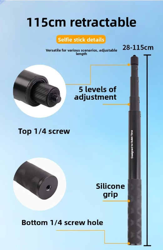 Bullet Time Rotating Handle Tripod Stand for Insta360 X5 X4 Air X3/ DJI Osmo 360 Panoramic Action Digital Camera Accessories