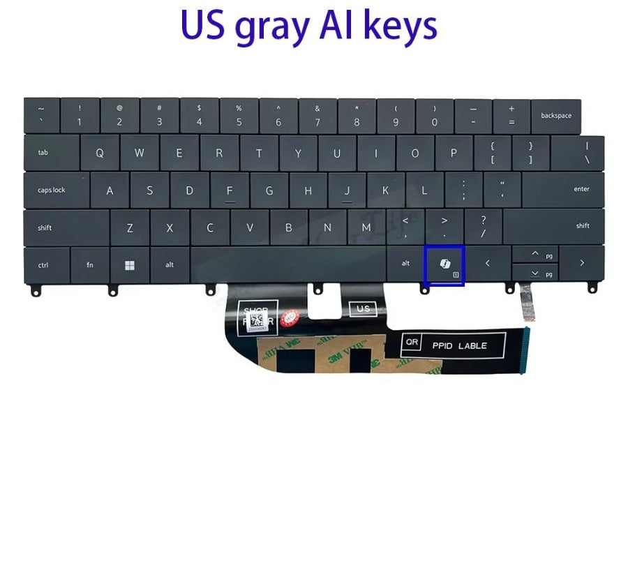 UK GB US English Keyboard Backlight For Dell XPS 14 9440 P184G 0P66PH P66PH 0DFRF5 Laptop Backlit Light Replacement Keyboards Dell laptop repair parts