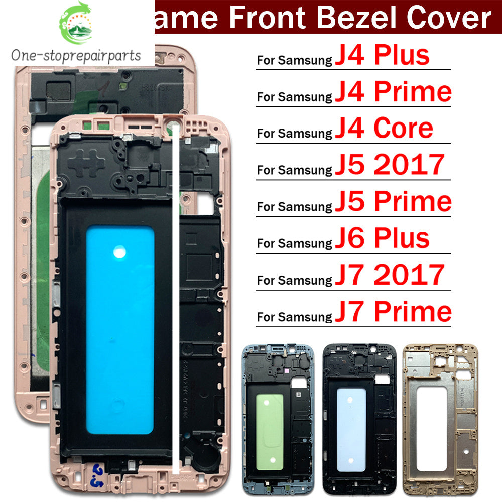 Middle Frame Front Bezel Cover Chassis Housing Back Plate LCD Holder For Samsung J4 J5 J6 J7 Prime Plus Core 2017 J530 J730 J610 Samsung phone repair parts