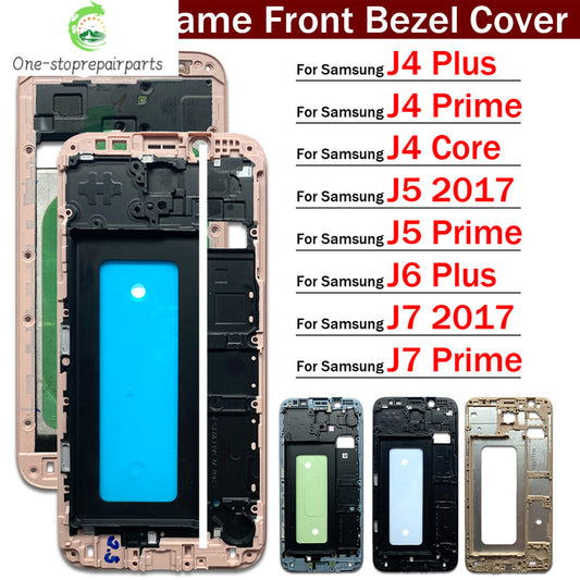 Middle Frame Front Bezel Cover Chassis Housing Back Plate LCD Holder For Samsung J4 J5 J6 J7 Prime Plus Core 2017 J530 J730 J610 Samsung phone repair parts